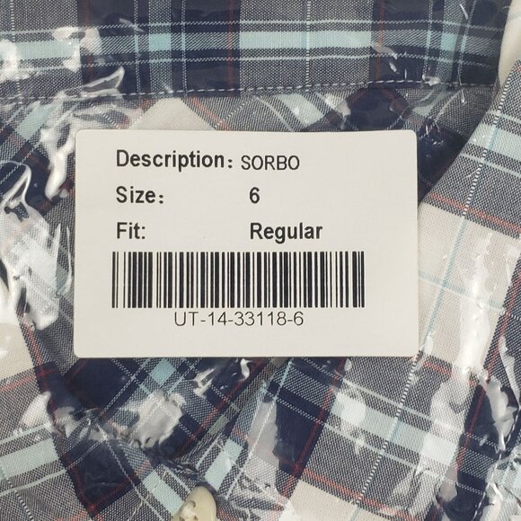 UNTUCKit Sorbo Shirt Women's 6 Cotton Button Up Blue White Red Plaid Regular Fit - Picture 10 of 16